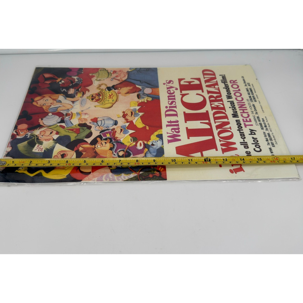 1951 Disney Alice In Wonderland Movie Poster 11X17 Mad Hatter Tea Party - Picture 6 of 6